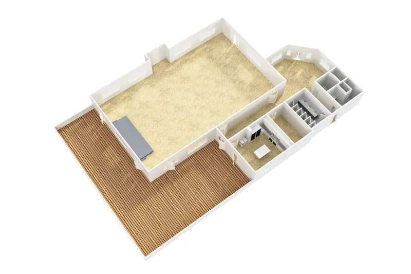 3D floor plan of Paddlewheel Hall